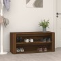 Mueble zapatero madera contrachapada marrón roble 100x35x45 cm de vidaXL, Zapateros y organizadores de calzado - Ref: Foro24-...