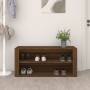 Mueble zapatero madera contrachapada marrón roble 100x35x45 cm de vidaXL, Zapateros y organizadores de calzado - Ref: Foro24-...