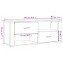 Mueble para TV madera contrachapada roble ahumado 100x35x40 cm de vidaXL, Muebles TV - Ref: Foro24-823104, Precio: 81,99 €, D...