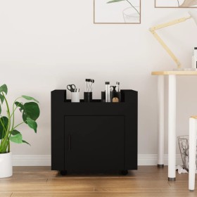 Desktop cart made of black plywood, measuring 60x45x60 cm. by vidaXL, Cars and islands - Ref: Foro24-816609, Price: 57,34 €, ...