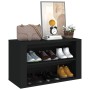 Black plywood shoe cabinet 75x35x45 cm by vidaXL, Shoe racks and shoe organizers - Ref: Foro24-816897, Price: 45,99 €, Discou...