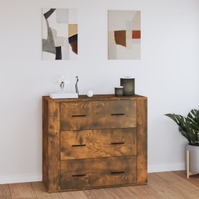 Smoked oak plywood sideboard 80x33x70 cm by vidaXL, Sideboards - Ref: Foro24-816581, Price: 93,12 €, Discount: %