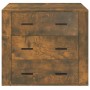 Aparador madera contrachapada color roble ahumado 80x33x70 cm de vidaXL, Aparadores - Ref: Foro24-816581, Precio: 93,00 €, De...