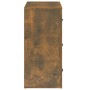 Aparador madera contrachapada color roble ahumado 80x33x70 cm de vidaXL, Aparadores - Ref: Foro24-816581, Precio: 93,00 €, De...