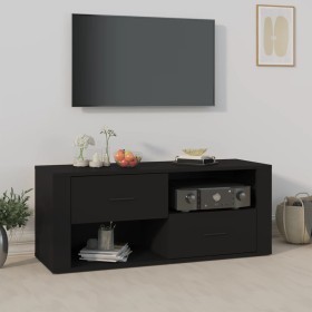 Black plywood TV cabinet 100x35x40 cm by vidaXL, TV Furniture - Ref: Foro24-823100, Price: 59,99 €, Discount: %