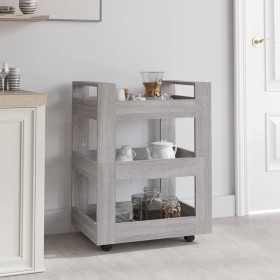 Kitchen cart made of gray Sonoma plywood 60x45x80 cm by vidaXL, Kitchen and dining carts - Ref: Foro24-816822, Price: 61,99 €...