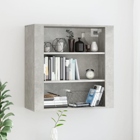 Armario de pared madera contrachapada gris hormigón 80x33x80 cm de vidaXL, Aparadores - Ref: Foro24-816596, Precio: 69,87 €, ...