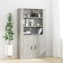 Armario de pared madera contrachapada gris hormigón 80x33x80 cm de vidaXL, Aparadores - Ref: Foro24-816596, Precio: 69,99 €, ...