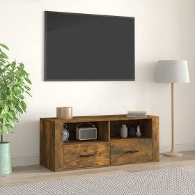 Smoked oak plywood TV cabinet 100x35x40 cm by vidaXL, TV Furniture - Ref: Foro24-816813, Price: 71,67 €, Discount: %