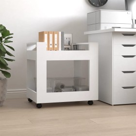 Carrito de escritorio madera contrachapada blanco 60x45x60 cm de vidaXL, Carros e islas - Ref: Foro24-816600, Precio: 44,99 €...