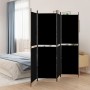 Divider screen with 4 black fabric panels 200x180 cm by vidaXL, Room dividers - Ref: Foro24-350217, Price: 30,33 €, Discount: %