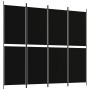 Divider screen with 4 black fabric panels 200x180 cm by vidaXL, Room dividers - Ref: Foro24-350217, Price: 30,33 €, Discount: %