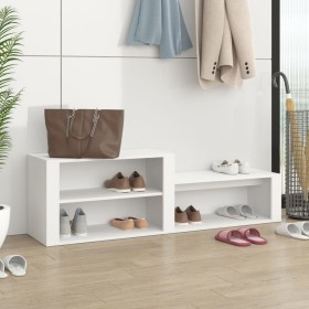 Mueble zapatero madera contrachapada blanco 150x35x45 cm de vidaXL, Zapateros y organizadores de calzado - Ref: Foro24-816912...