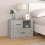 Mesita de noche madera contrachapada gris hormigón 60x36x45 cm de vidaXL, Mesitas de noche - Ref: Foro24-816740, Precio: 76,7...