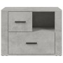 Concrete gray plywood bedside table 60x36x45 cm by vidaXL, Nightstands - Ref: Foro24-816740, Price: 76,71 €, Discount: %