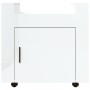 Carrito de escritorio contrachapada blanco brillo 60x45x60 cm de vidaXL, Carros e islas - Ref: Foro24-816610, Precio: 52,79 €...