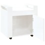 Carrito de escritorio contrachapada blanco brillo 60x45x60 cm de vidaXL, Carros e islas - Ref: Foro24-816610, Precio: 52,79 €...