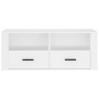 TV stand made of white plywood, 100x35x40 cm by vidaXL, TV Furniture - Ref: Foro24-816808, Price: 51,65 €, Discount: %