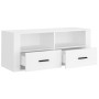 TV stand made of white plywood, 100x35x40 cm by vidaXL, TV Furniture - Ref: Foro24-816808, Price: 51,65 €, Discount: %