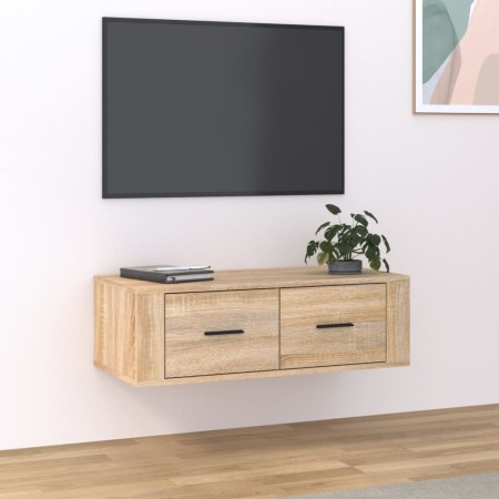 Hängender TV-Schrank aus Sonoma-Eichensperrholz, 80 x 36 x 25 cm von vidaXL, TV-Möbel - Ref: Foro24-816835, Preis: 64,72 €, R...