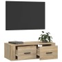 Hängender TV-Schrank aus Sonoma-Eichensperrholz, 80 x 36 x 25 cm von vidaXL, TV-Möbel - Ref: Foro24-816835, Preis: 64,72 €, R...