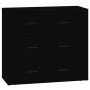 Aparador de madera contrachapada negro 80x33x70 cm de vidaXL, Aparadores - Ref: Foro24-816577, Precio: 82,98 €, Descuento: %