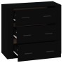 Aparador de madera contrachapada negro 80x33x70 cm de vidaXL, Aparadores - Ref: Foro24-816577, Precio: 82,98 €, Descuento: %