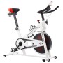 Weiß-rotes Heimtrainer mit Pulssensoren von vidaXL, Stationäre Fahrräder - Ref: Foro24-92136, Preis: 266,81 €, Rabatt: %