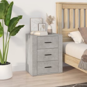 Concrete gray plywood bedside table 50x36x60 cm by vidaXL, Nightstands - Ref: Foro24-816716, Price: 56,99 €, Discount: %