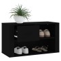 Mueble zapatero madera contrachapada negro 80x35x45 cm de vidaXL, Zapateros y organizadores de calzado - Ref: Foro24-816753, ...