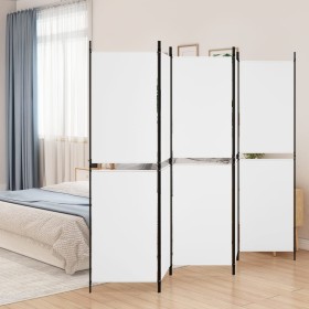 5-panel white fabric room divider screen 250x180 cm by vidaXL, Room dividers - Ref: Foro24-350218, Price: 42,99 €, Discount: %