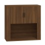 Armario de pared madera contrachapada marrón roble 80x33x80 cm de vidaXL, Aparadores - Ref: Foro24-816591, Precio: 74,99 €, D...