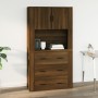 Oak brown plywood wall cabinet 80x33x80 cm by vidaXL, Sideboards - Ref: Foro24-816591, Price: 74,99 €, Discount: %