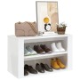 Schuhschrank aus glänzend weißem Sperrholz, 75 x 35 x 45 cm von vidaXL, Schuhregale und Schuhorganisatoren - Ref: Foro24-8168...