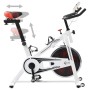 Weiß-rotes Heimtrainer mit Pulssensoren von vidaXL, Stationäre Fahrräder - Ref: Foro24-92136, Preis: 266,81 €, Rabatt: %