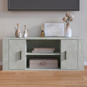 Concrete gray plywood TV cabinet 100x35x40 cm by vidaXL, TV Furniture - Ref: Foro24-823095, Price: 53,99 €, Discount: %