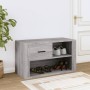 Mueble zapatero de madera contrachapada gris Sonoma 80x35x45 cm de vidaXL, Zapateros y organizadores de calzado - Ref: Foro24...