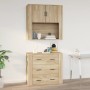 Armario de pared madera contrachapada roble sonoma 80x33x80 cm de vidaXL, Aparadores - Ref: Foro24-816587, Precio: 91,06 €, D...