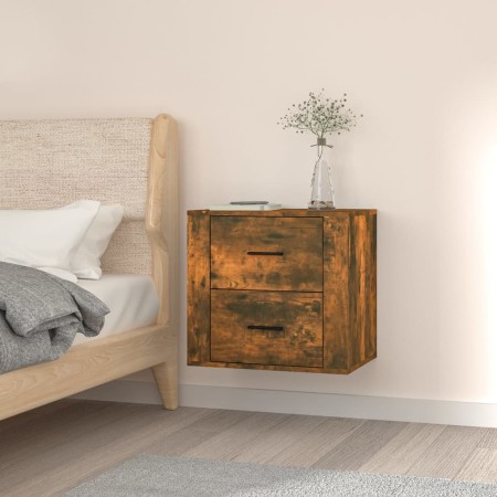 Smoked oak wall bedside table 50x36x47 cm by vidaXL, Lockers and storage cabinets - Ref: Foro24-816861, Price: 54,99 €, Disco...