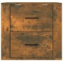 Smoked oak wall bedside table 50x36x47 cm by vidaXL, Lockers and storage cabinets - Ref: Foro24-816861, Price: 54,99 €, Disco...