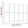 5-panel white fabric room divider screen 250x180 cm by vidaXL, Room dividers - Ref: Foro24-350218, Price: 45,04 €, Discount: %