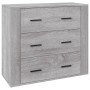 Aparador de madera contrachapada gris Sonoma 80x33x70 cm de vidaXL, Aparadores - Ref: Foro24-816582, Precio: 83,47 €, Descuen...