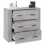 Aparador de madera contrachapada gris Sonoma 80x33x70 cm de vidaXL, Aparadores - Ref: Foro24-816582, Precio: 83,47 €, Descuen...