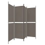 Divider screen with 4 anthracite gray fabric panels 200x180 cm by vidaXL, Room dividers - Ref: Foro24-350216, Price: 36,63 €,...