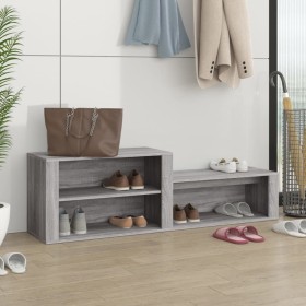 Mueble zapatero madera contrachapada gris Sonoma 150x35x45 cm de vidaXL, Zapateros y organizadores de calzado - Ref: Foro24-8...