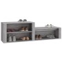 Mueble zapatero madera contrachapada gris Sonoma 150x35x45 cm de vidaXL, Zapateros y organizadores de calzado - Ref: Foro24-8...