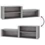 Sonoma gray plywood shoe cabinet 150x35x45 cm by vidaXL, Shoe racks and shoe organizers - Ref: Foro24-816918, Price: 65,99 €,...