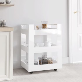 Glossy white plywood kitchen cart 60x45x80cm by vidaXL, Kitchen and dining carts - Ref: Foro24-816818, Price: 53,99 €, Discou...