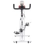 Weiß-rotes Heimtrainer mit Pulssensoren von vidaXL, Stationäre Fahrräder - Ref: Foro24-92136, Preis: 266,81 €, Rabatt: %