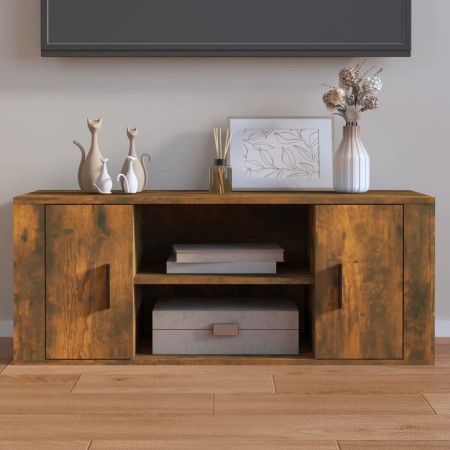 TV stand made of smoked oak plywood, measuring 100x35x40 cm. by vidaXL, TV Furniture - Ref: Foro24-823096, Price: 52,90 €, Di...